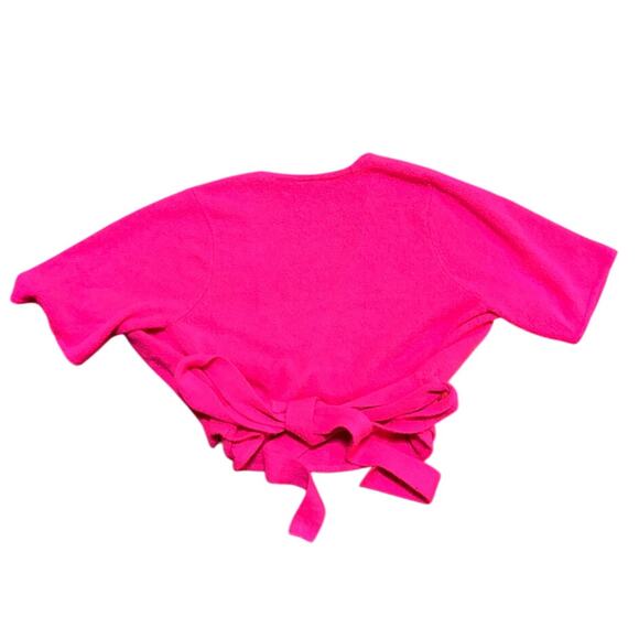 3X Barbie x Torrid Pink Wrap Top Logo Terrycloth Lounge Shirt - Picture 4 of 5